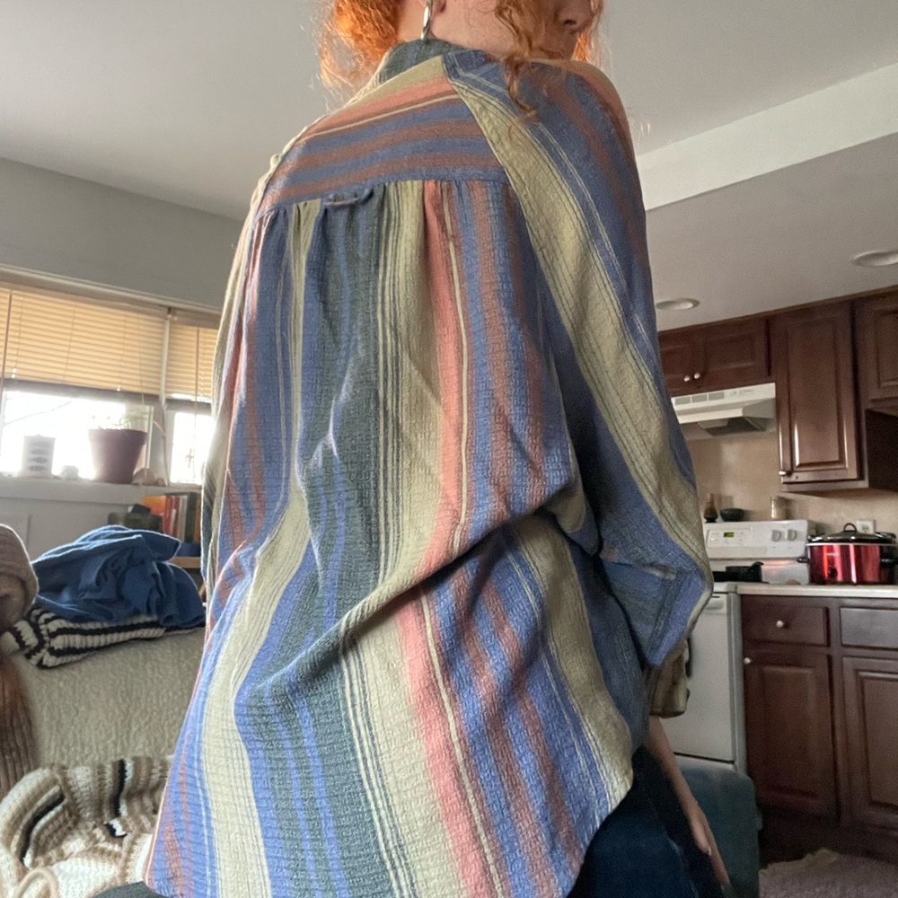 Striped oversized button down - Picture 4 of 6